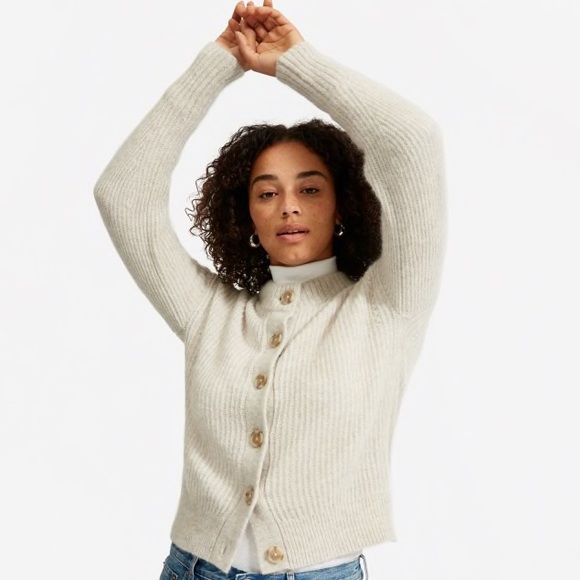 Everlane Sweaters - Everlane Alpaca Cardigan in Almond